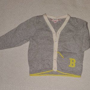 Bonpoint Gray and Yellow Kids Sweater